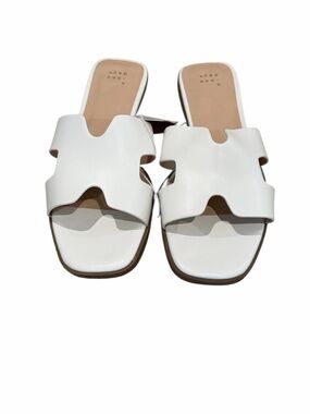 a new day White Cutout Slide Sandals 8.5 W